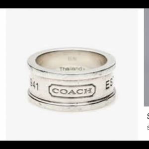 Coach ring sterling silver